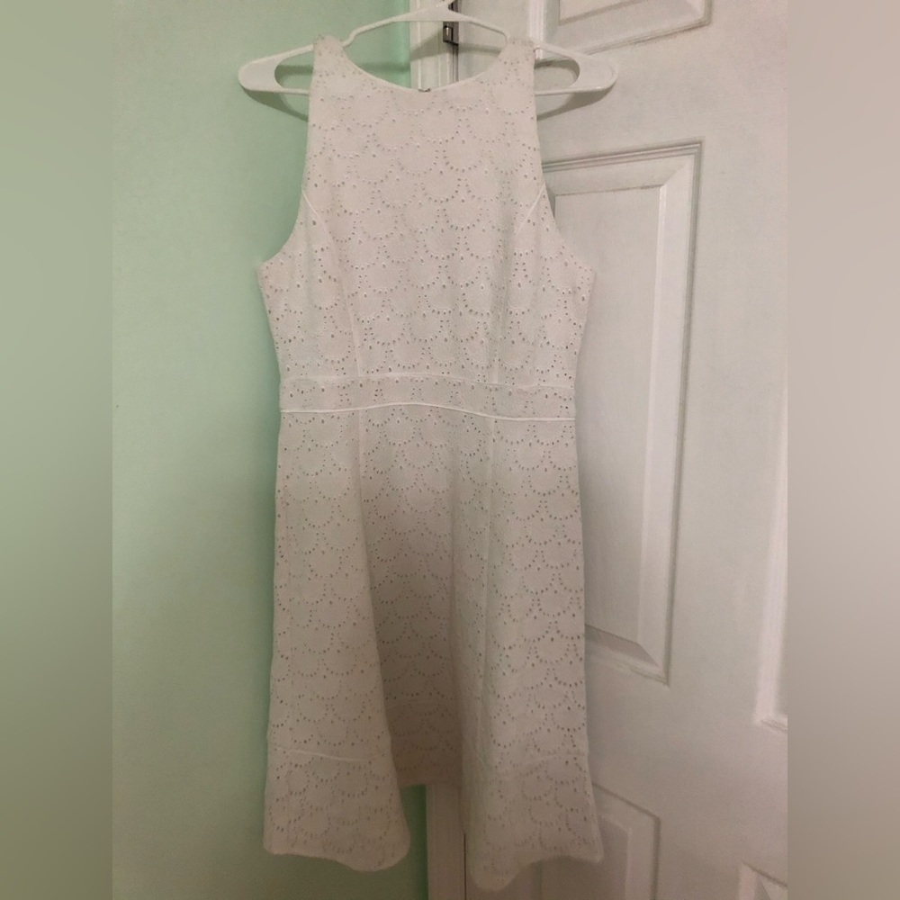 Ann Taylor Lace white halter dress size 8